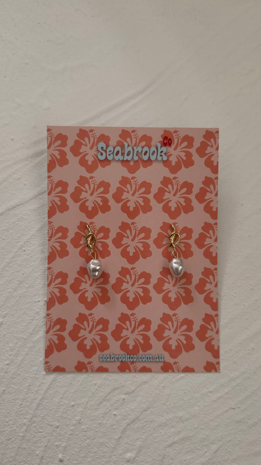 Knot Faux Pearl Earrings
