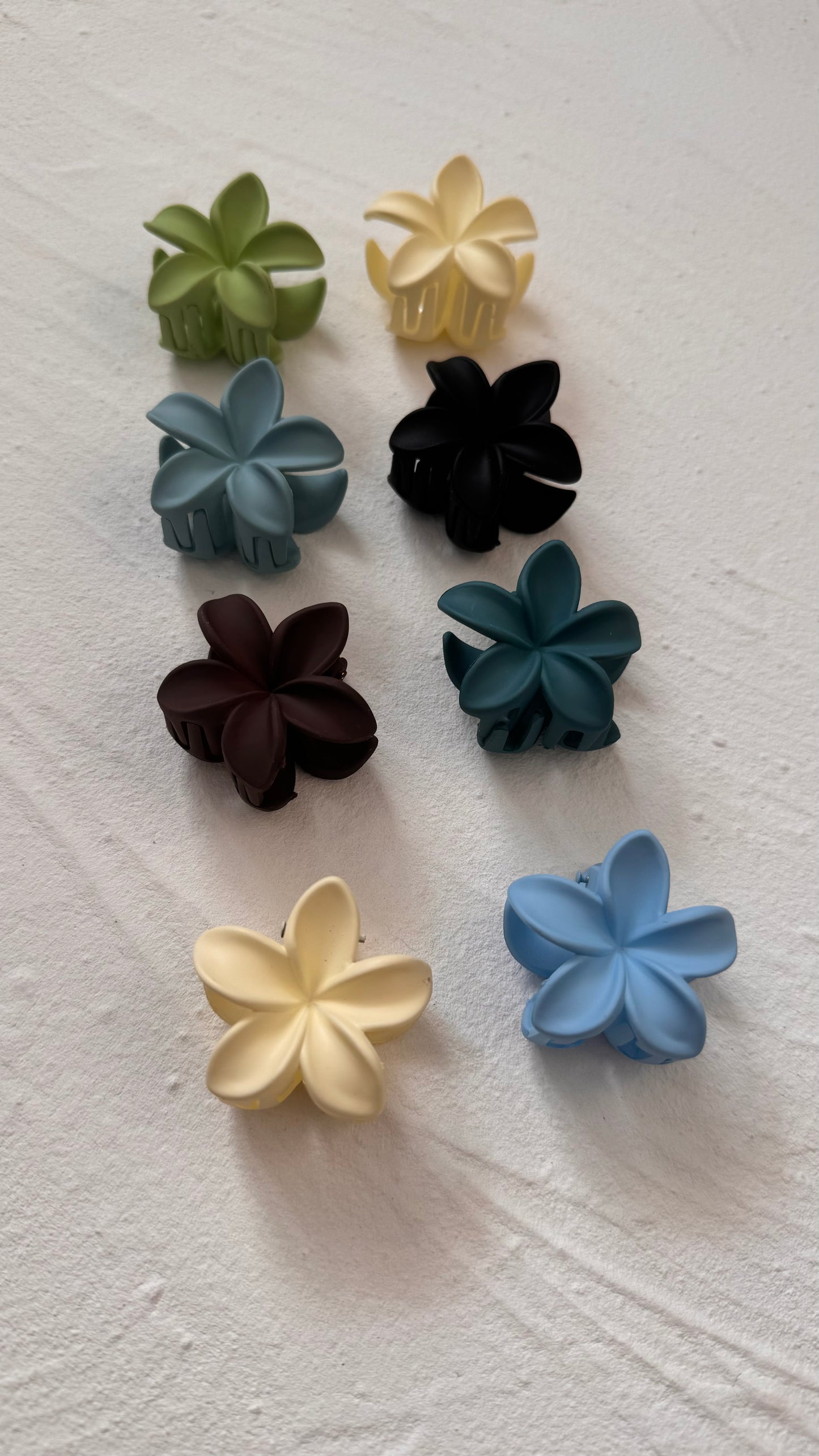 Mini Frosted Frangipani Clips
