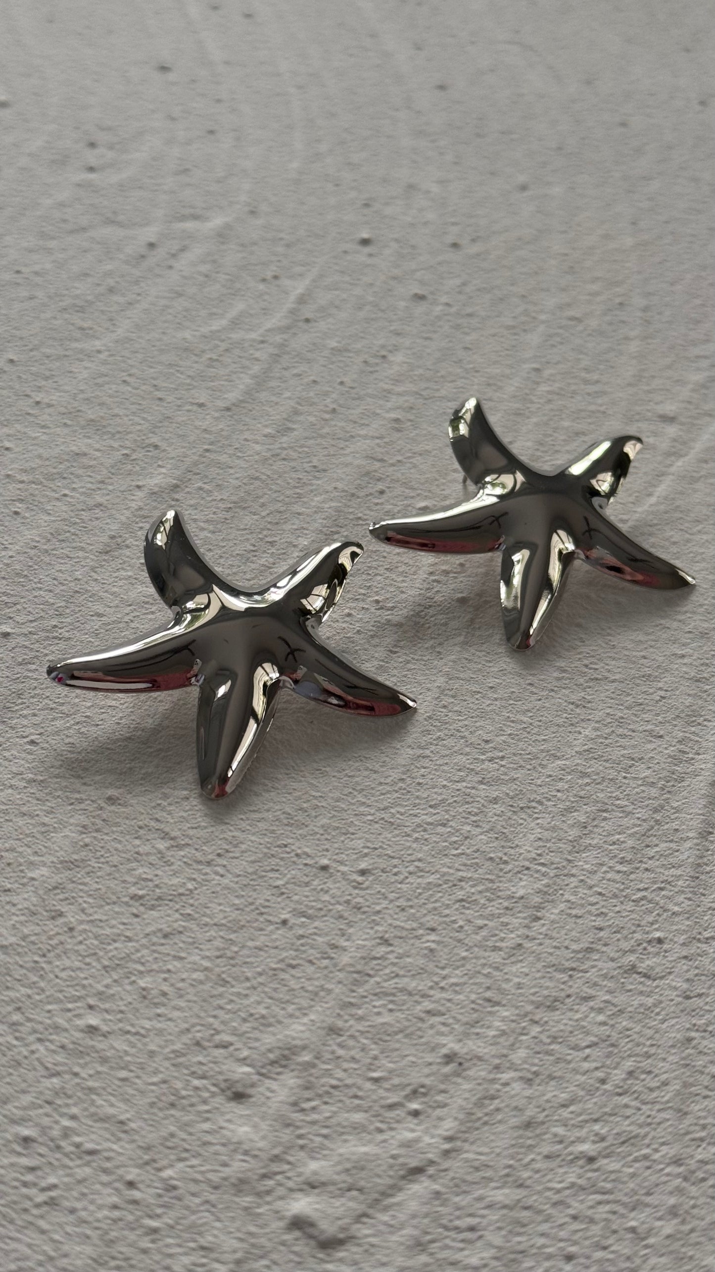 Asteria Starfish Earrings Silver