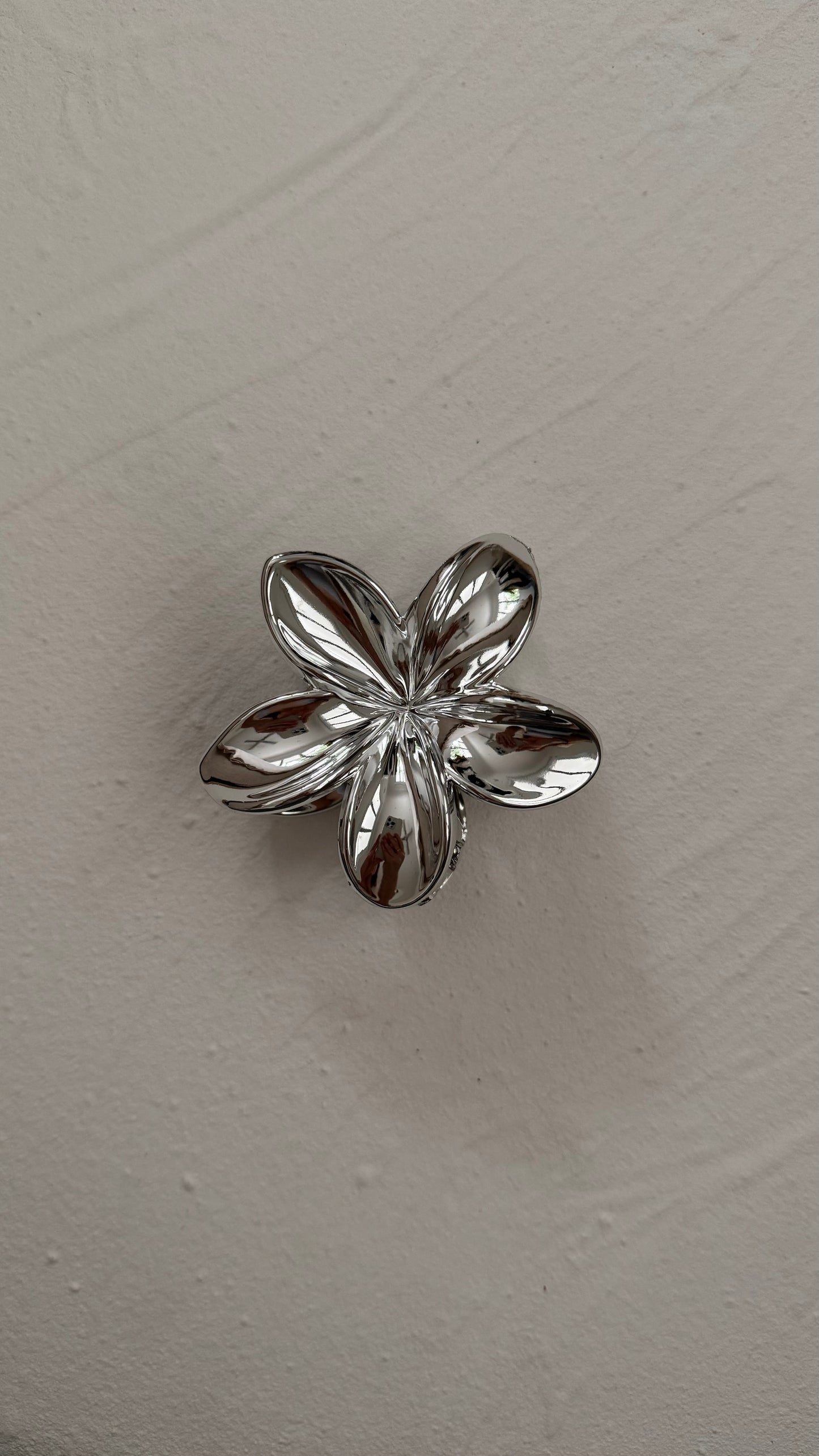Frangipani Clip Metallic Silver