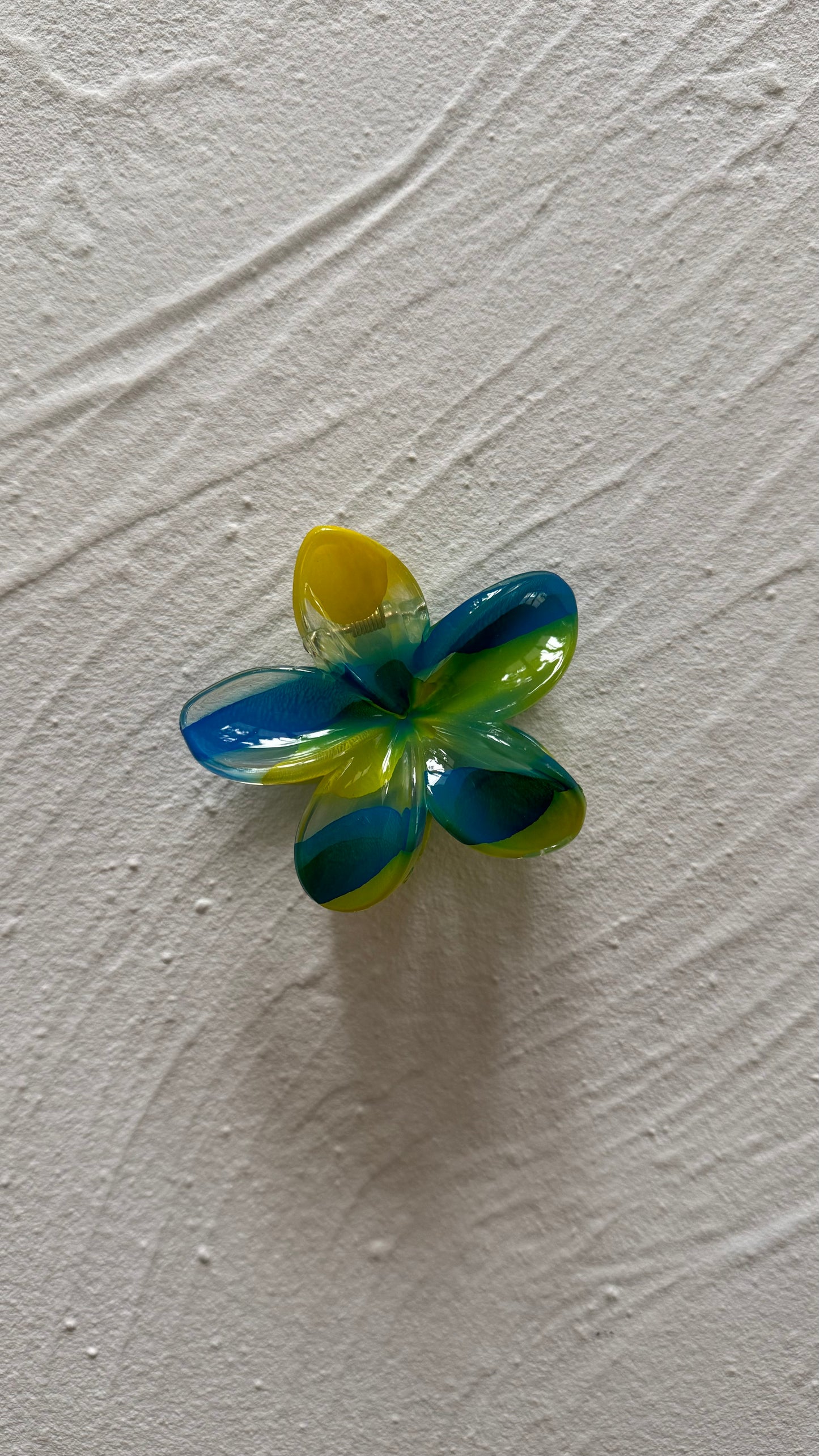 Frangipani Clip Marble Blue/Yellow