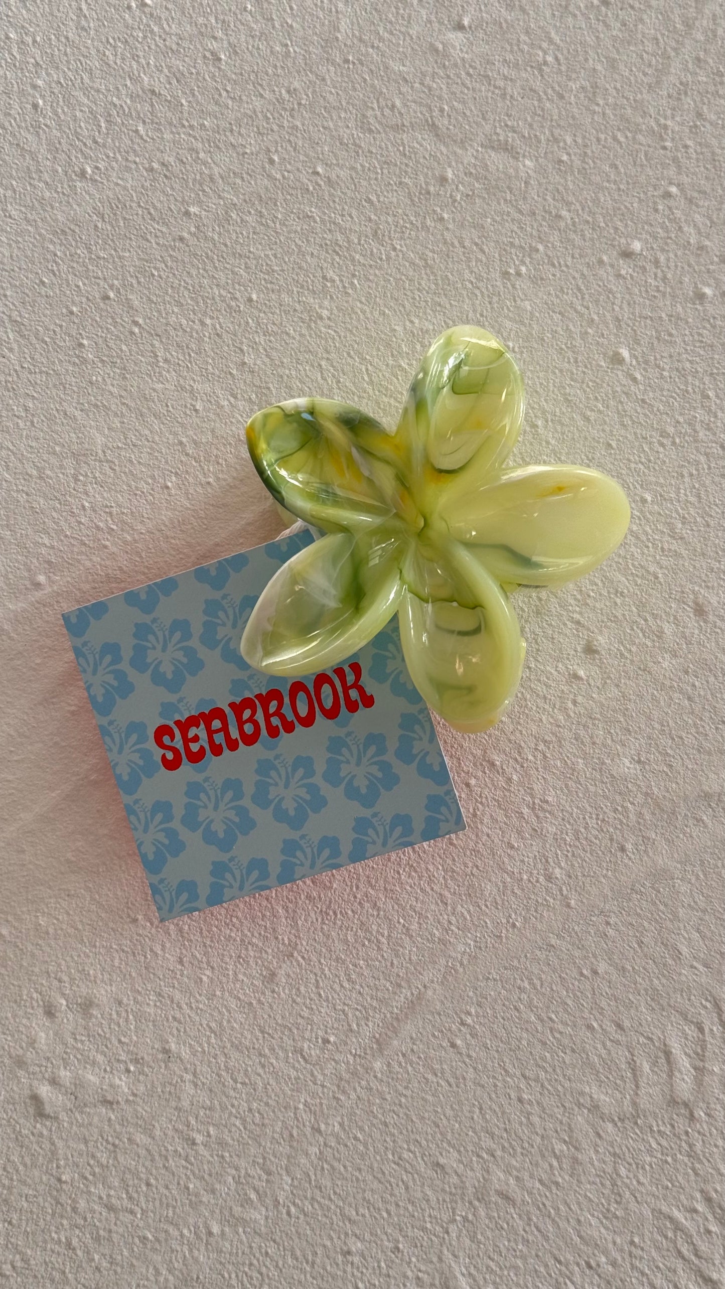 Frangipani Clip Marble Green