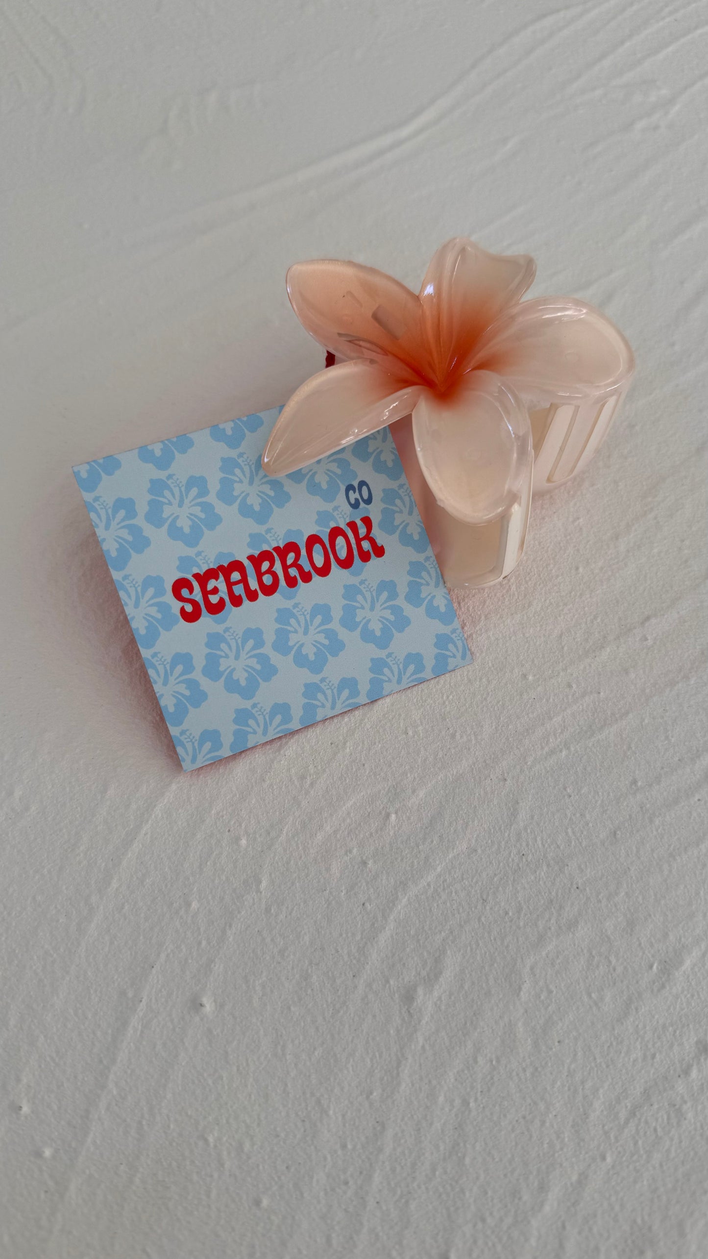Frangipani Clip Pearl Orange