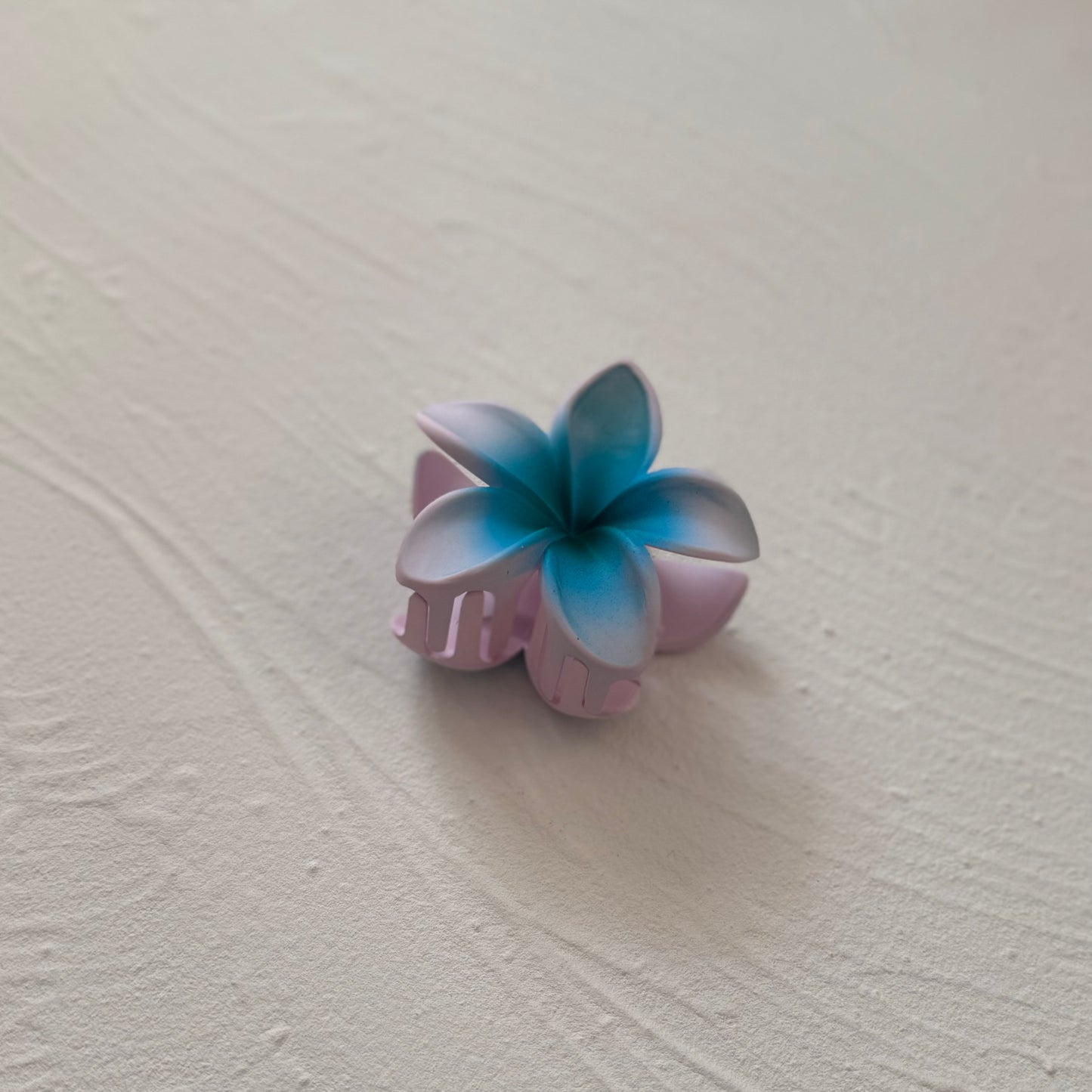 Frosted Blue Frangipani Clip