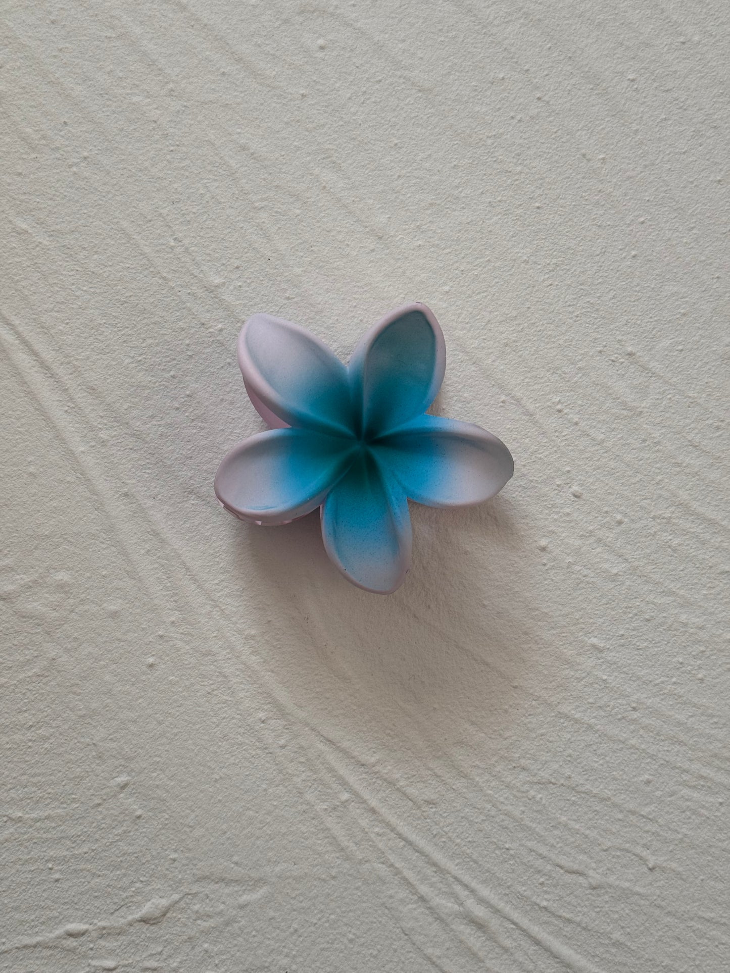 Frosted Blue Frangipani Clip
