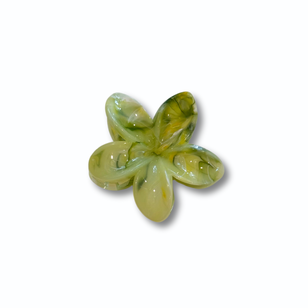 Frangipani Clip Marble Green