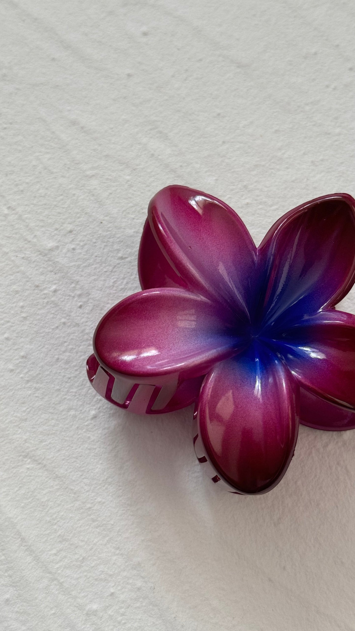 Metallic Purple Frangipani Clip