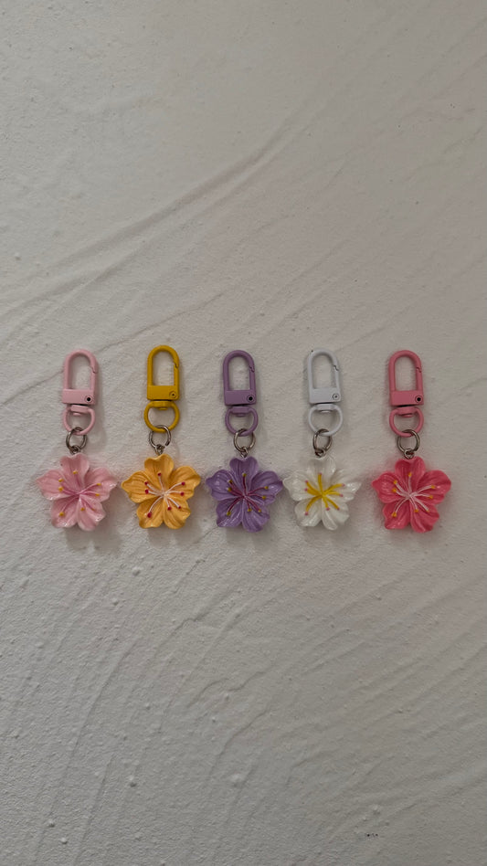 Mini Hibiscus Keyrings