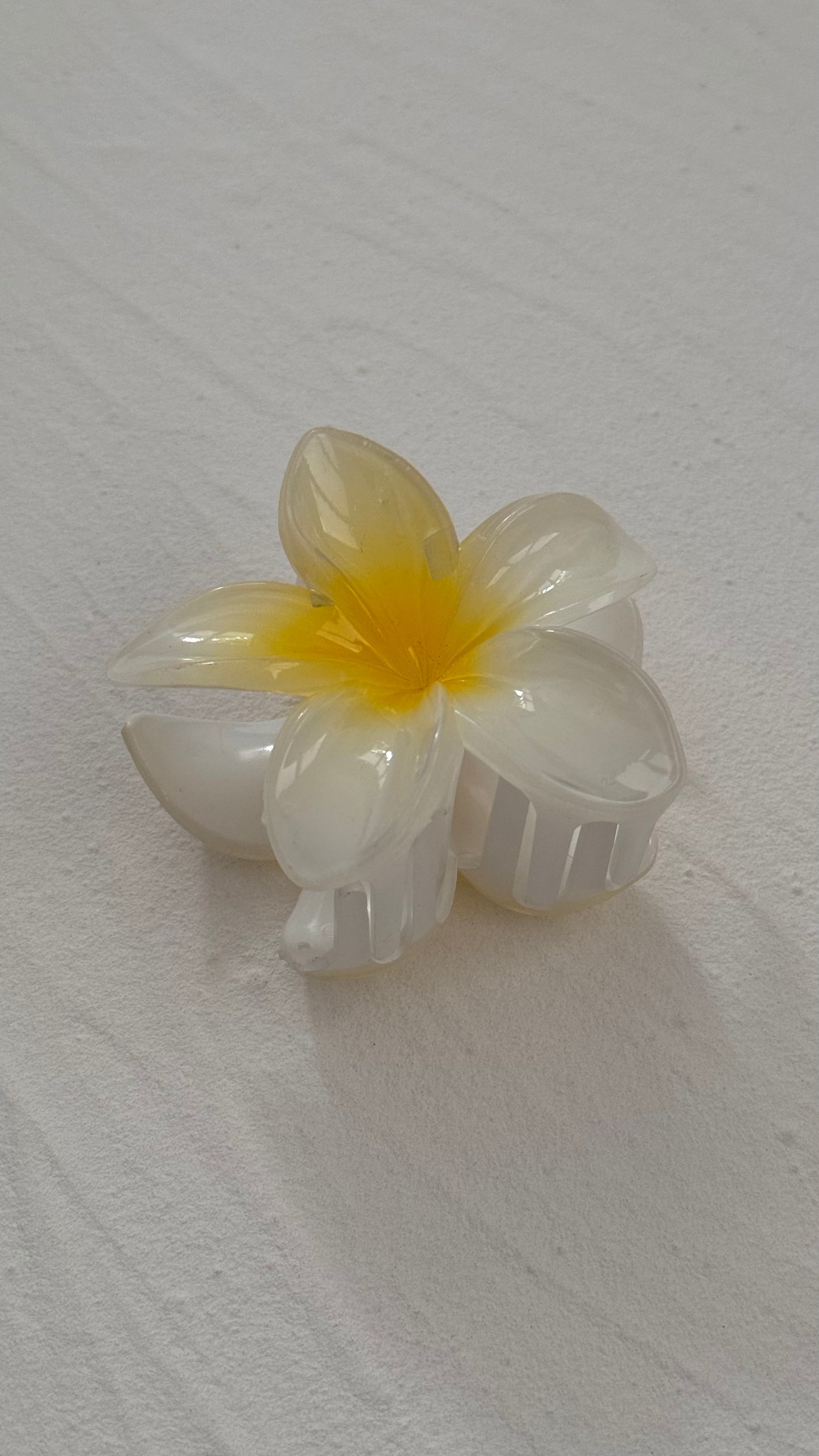 Frangipani Clip White/Yellow