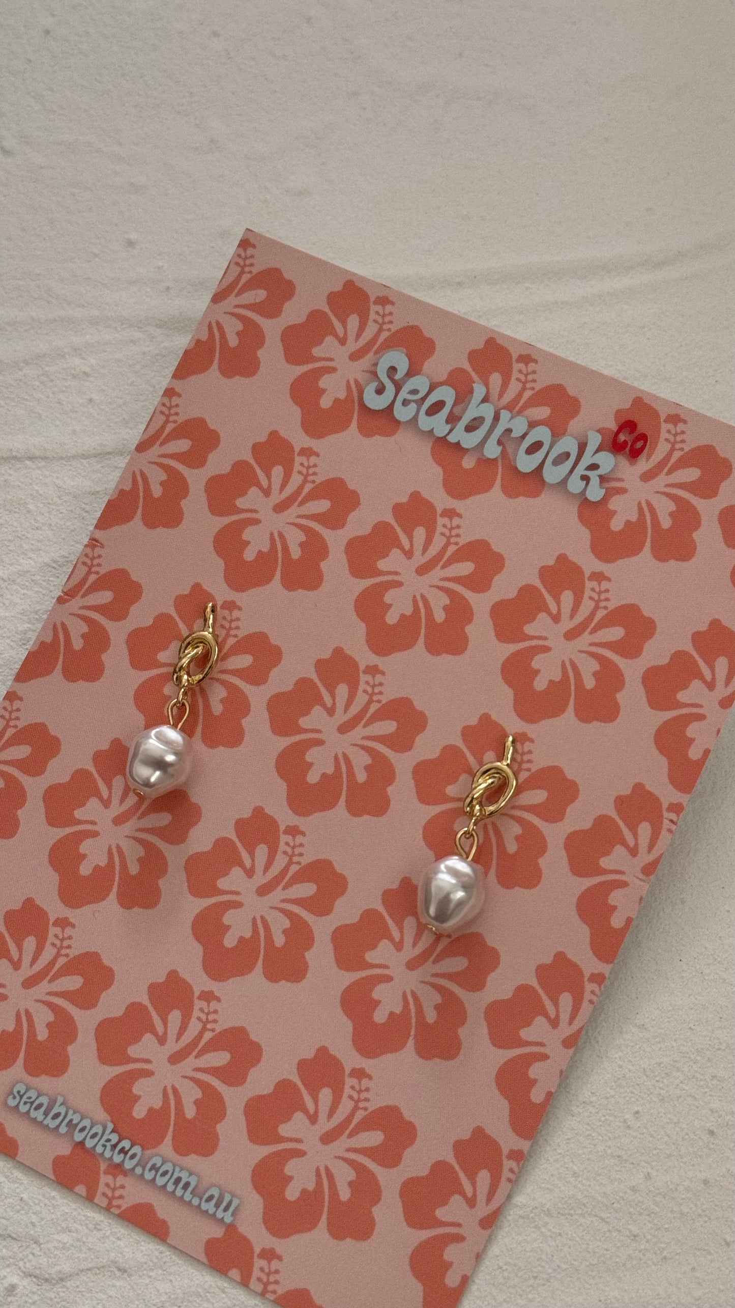 Knot Faux Pearl Earrings