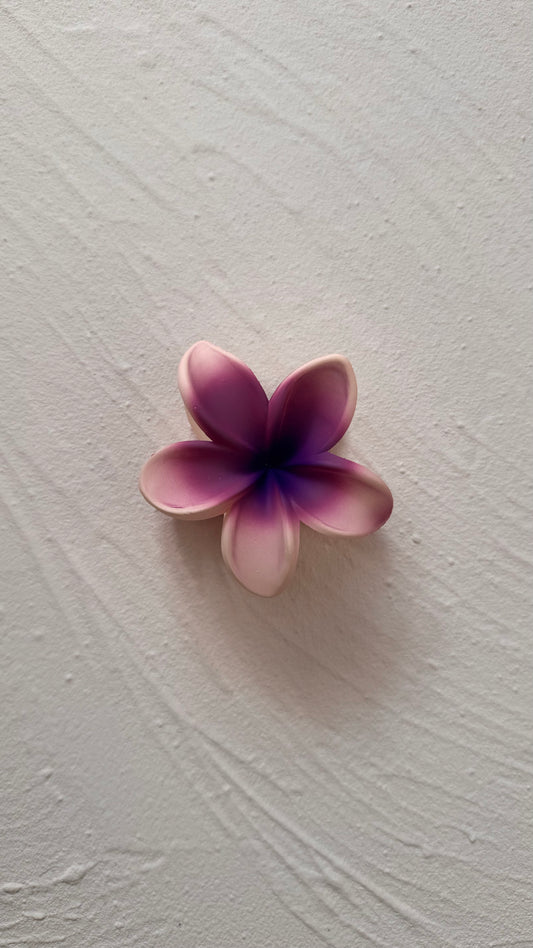 Frosted Purple Frangipani Clip
