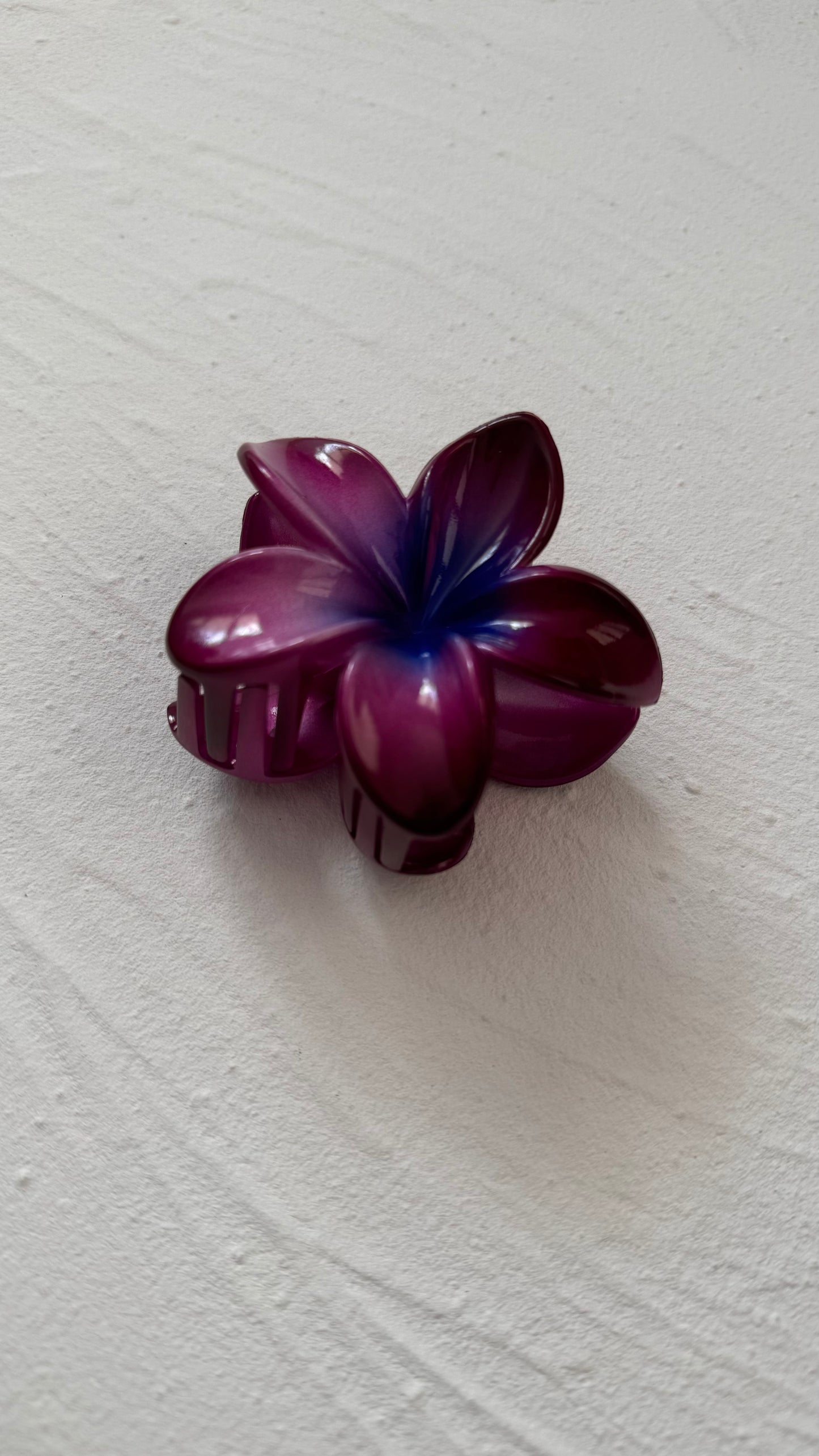 Metallic Purple Frangipani Clip