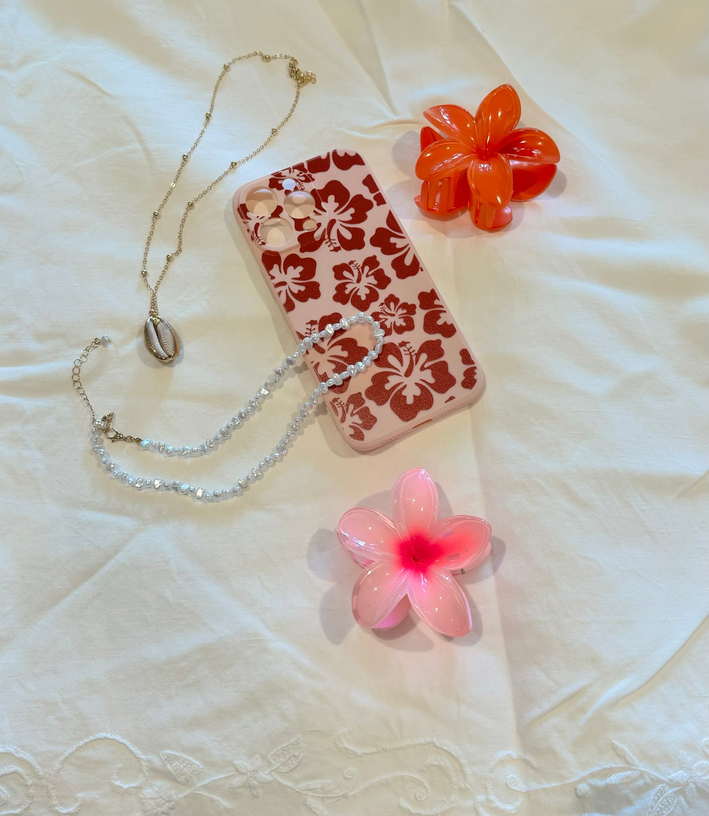 Frangipani Clip Red Orange