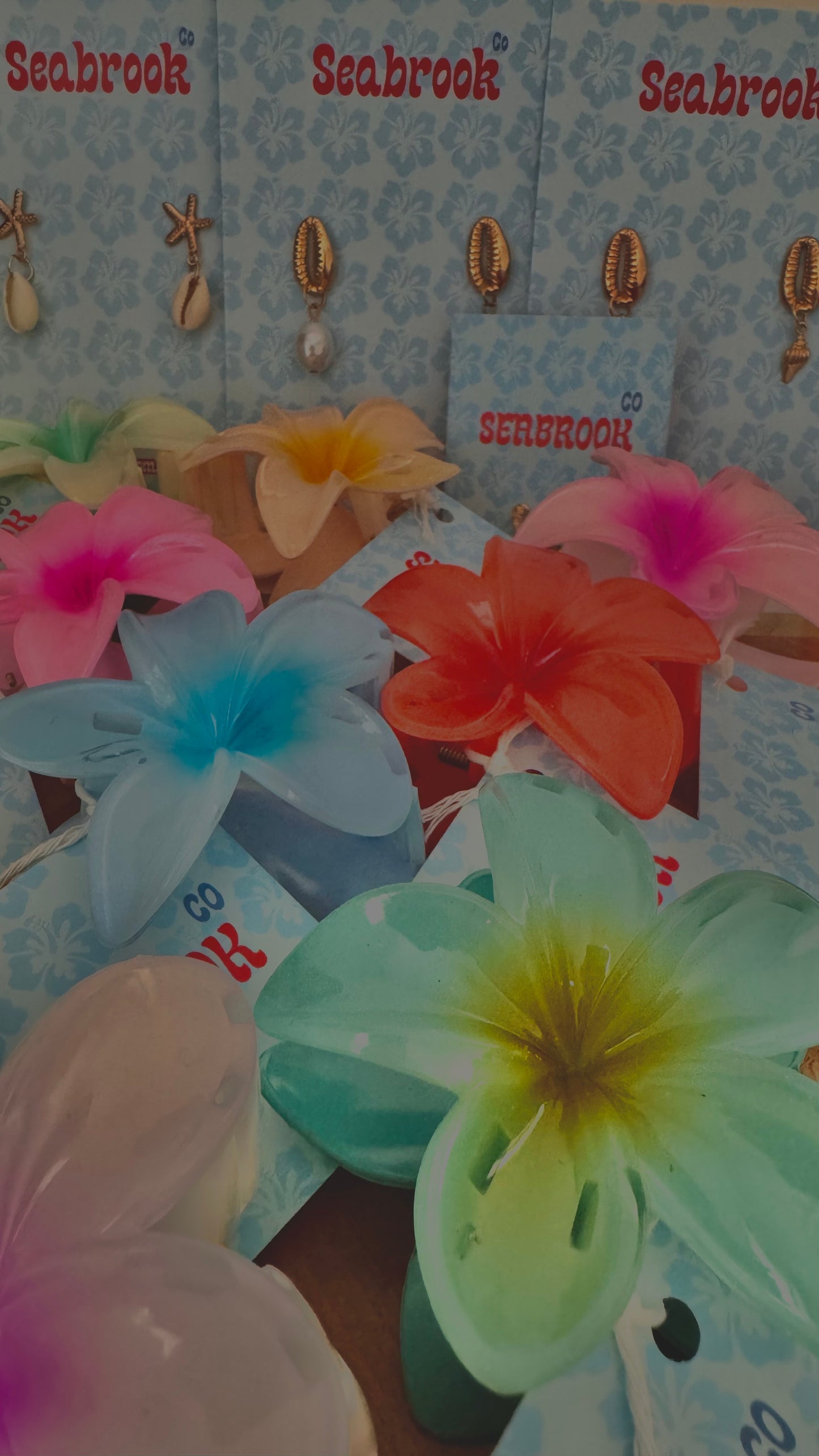 Frangipani Clip Red Orange