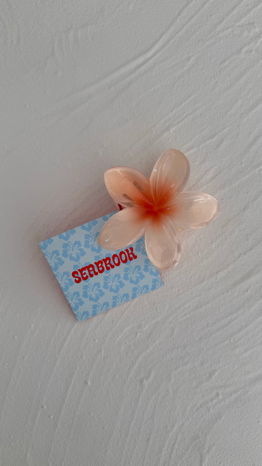 Frangipani Clip Pearl Orange