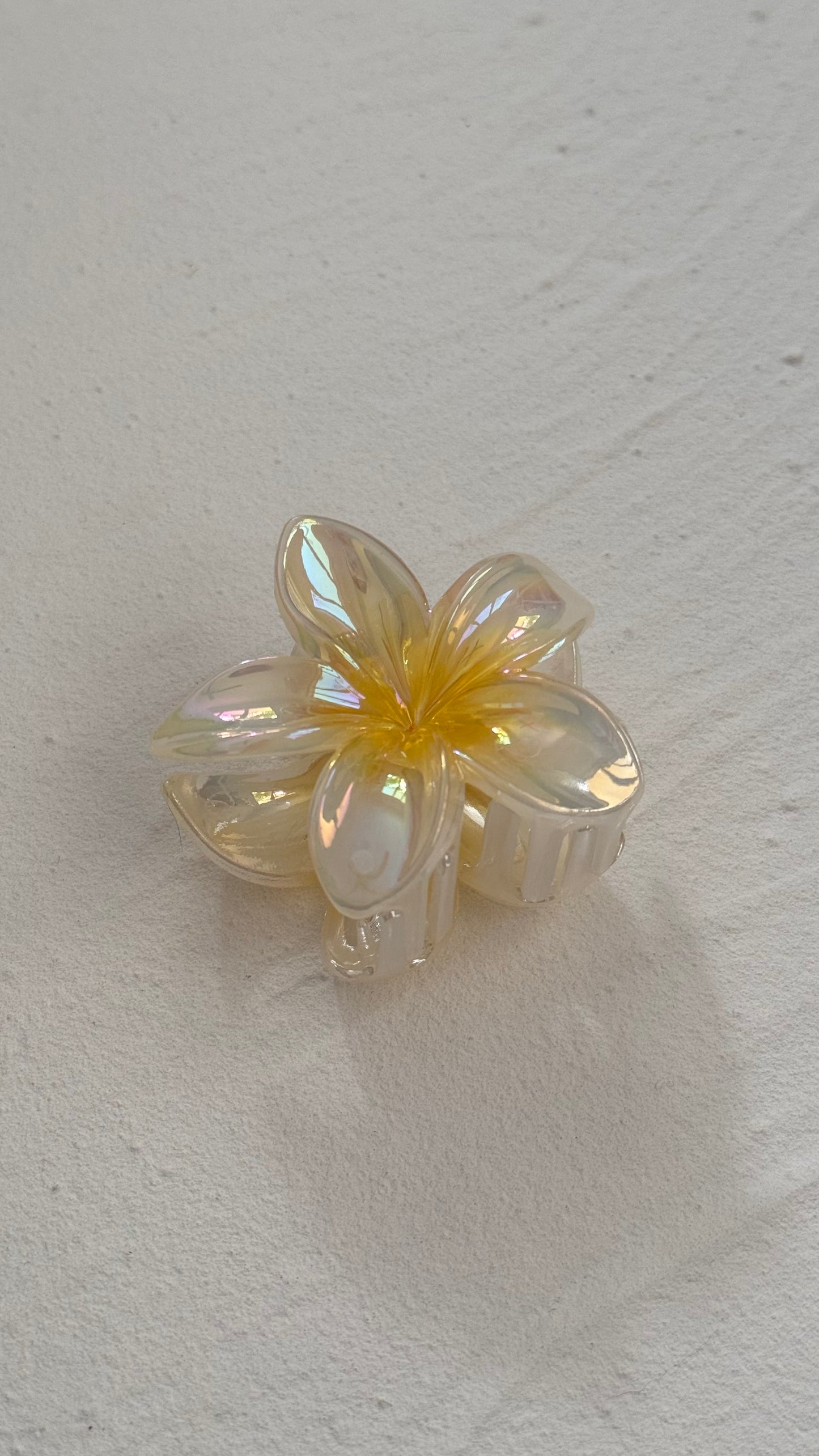 Frangipani Clip Gleaming Yellow - Medium