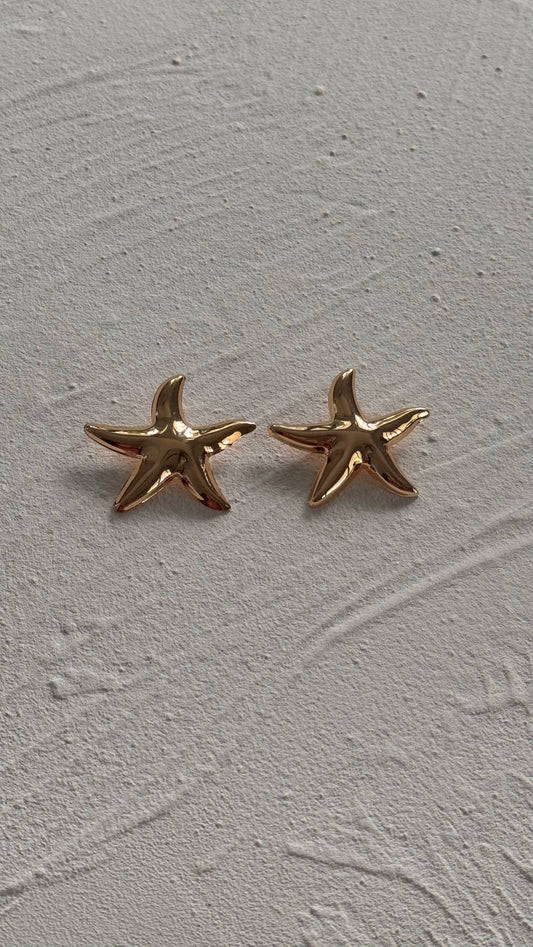 Asteria Starfish Earrings Gold