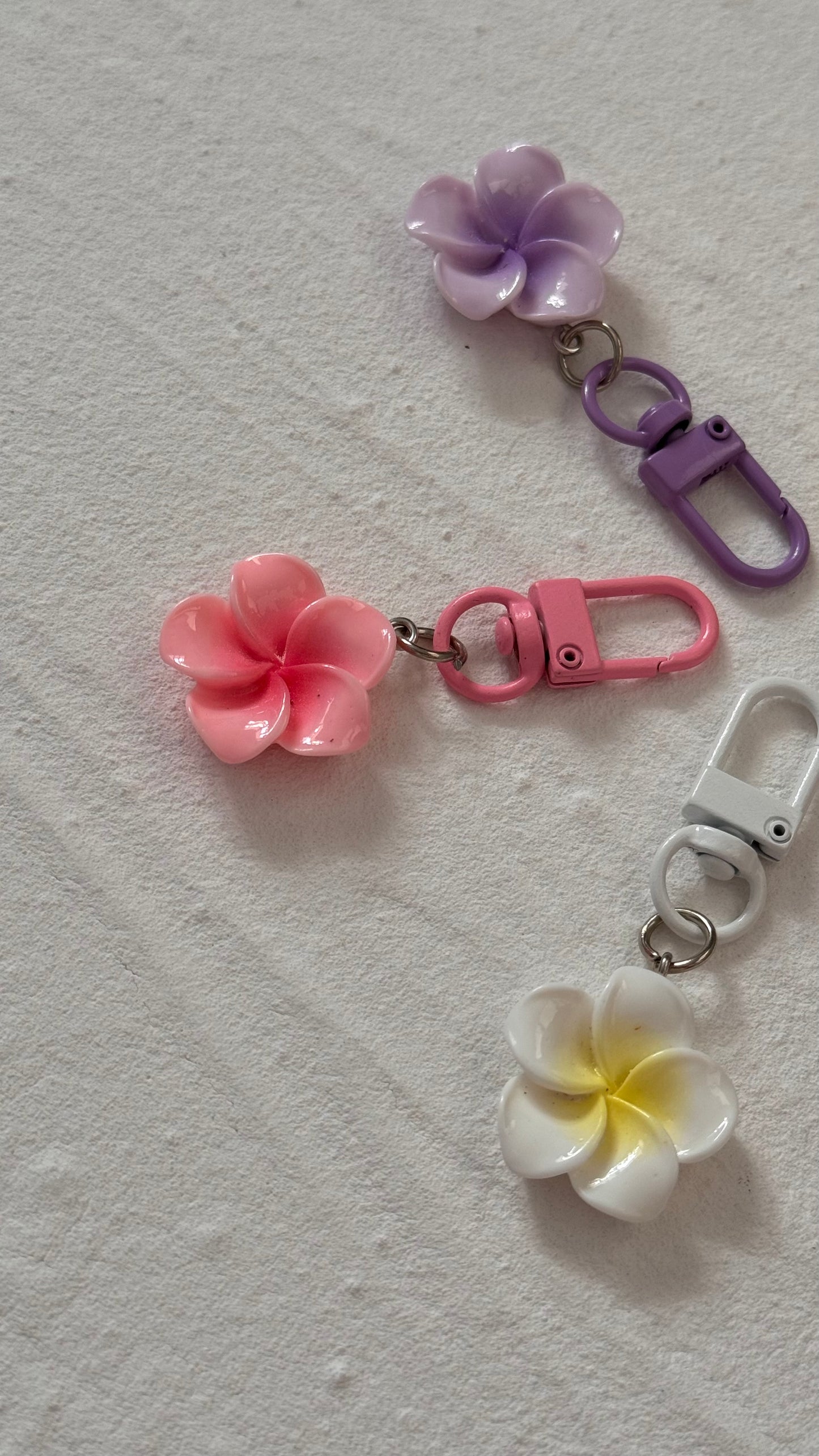 Vibrant Frangipani Keyring
