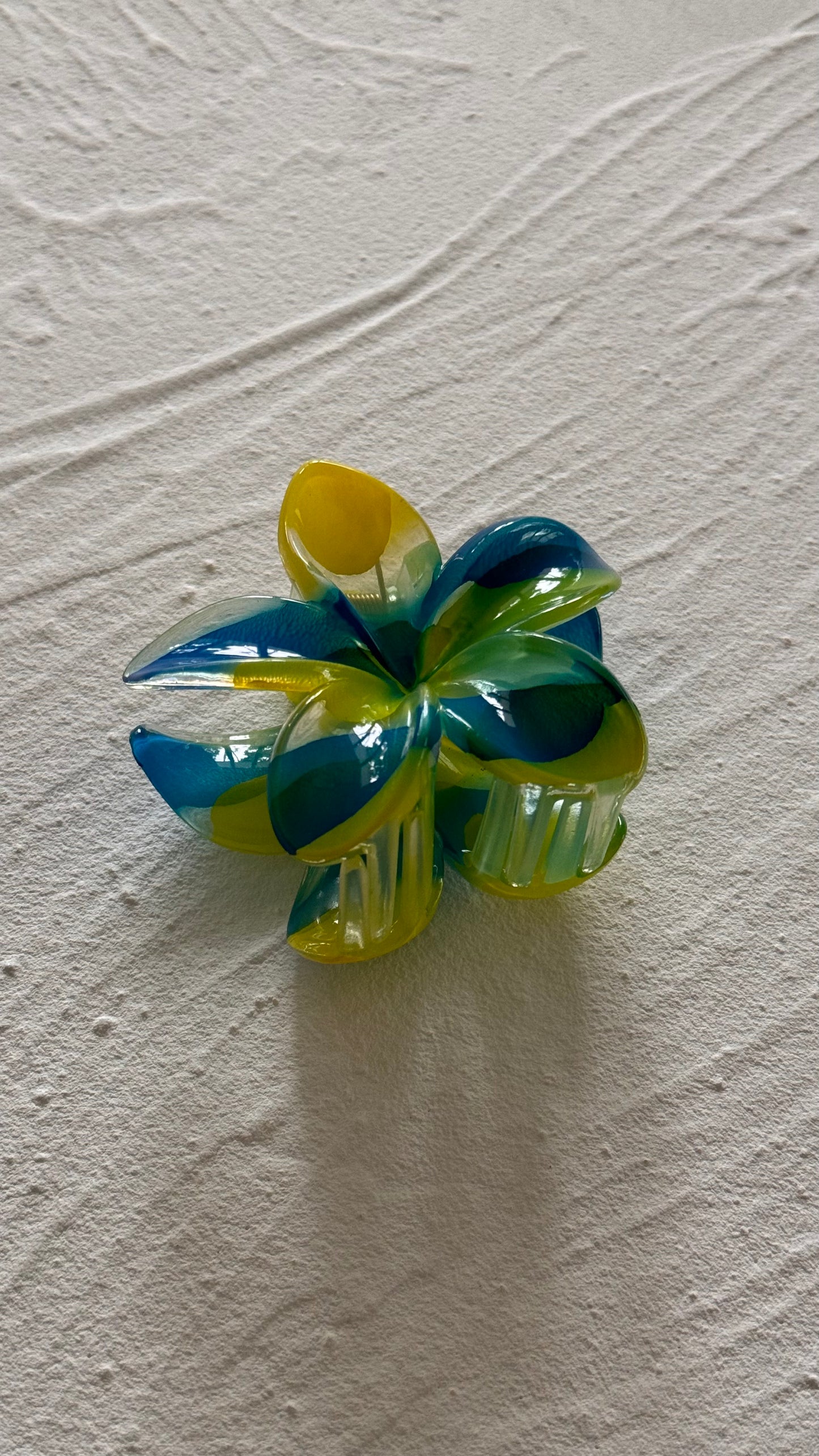 Frangipani Clip Marble Blue/Yellow