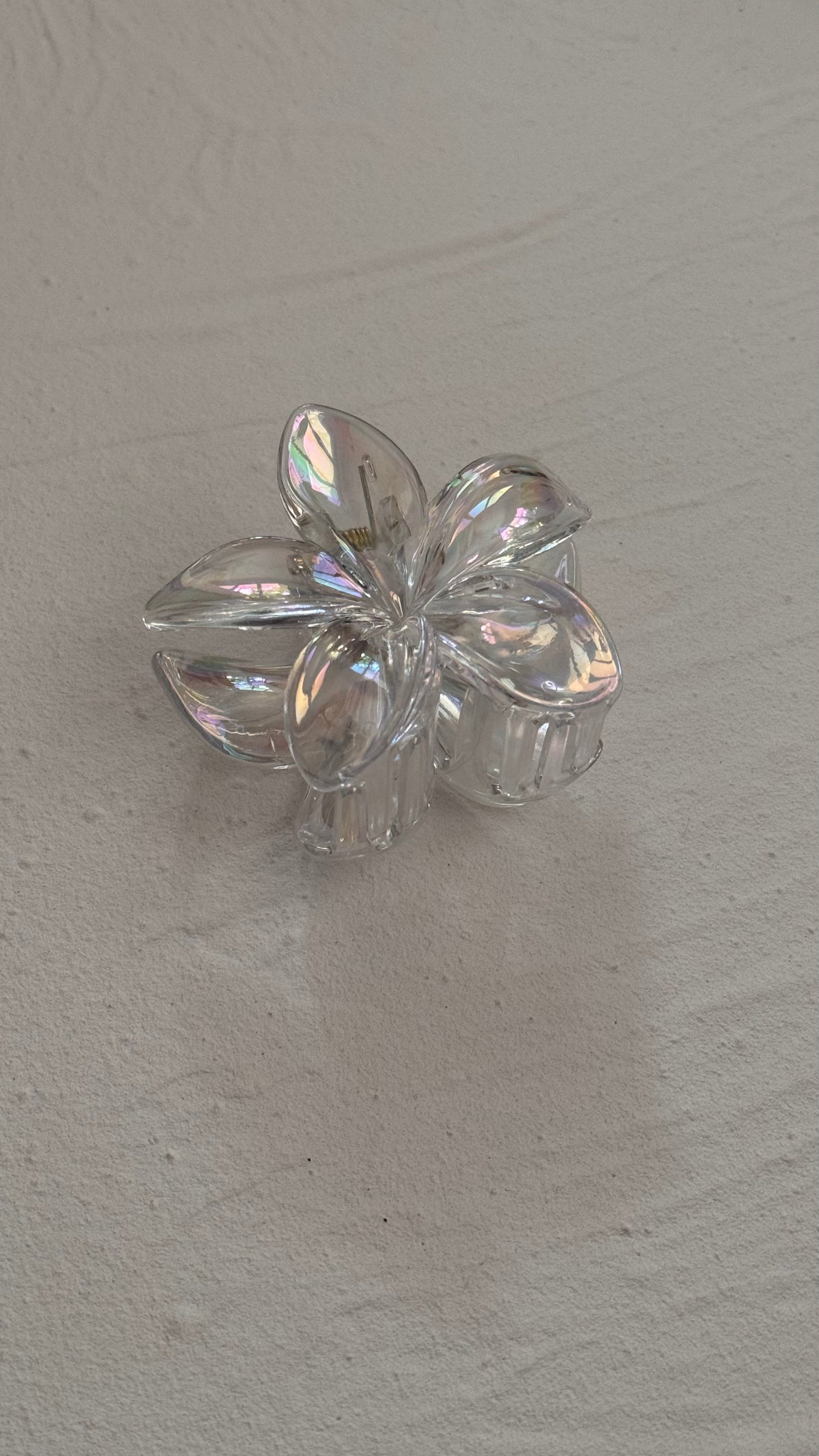 Frangipani Clip Clear Iridescent