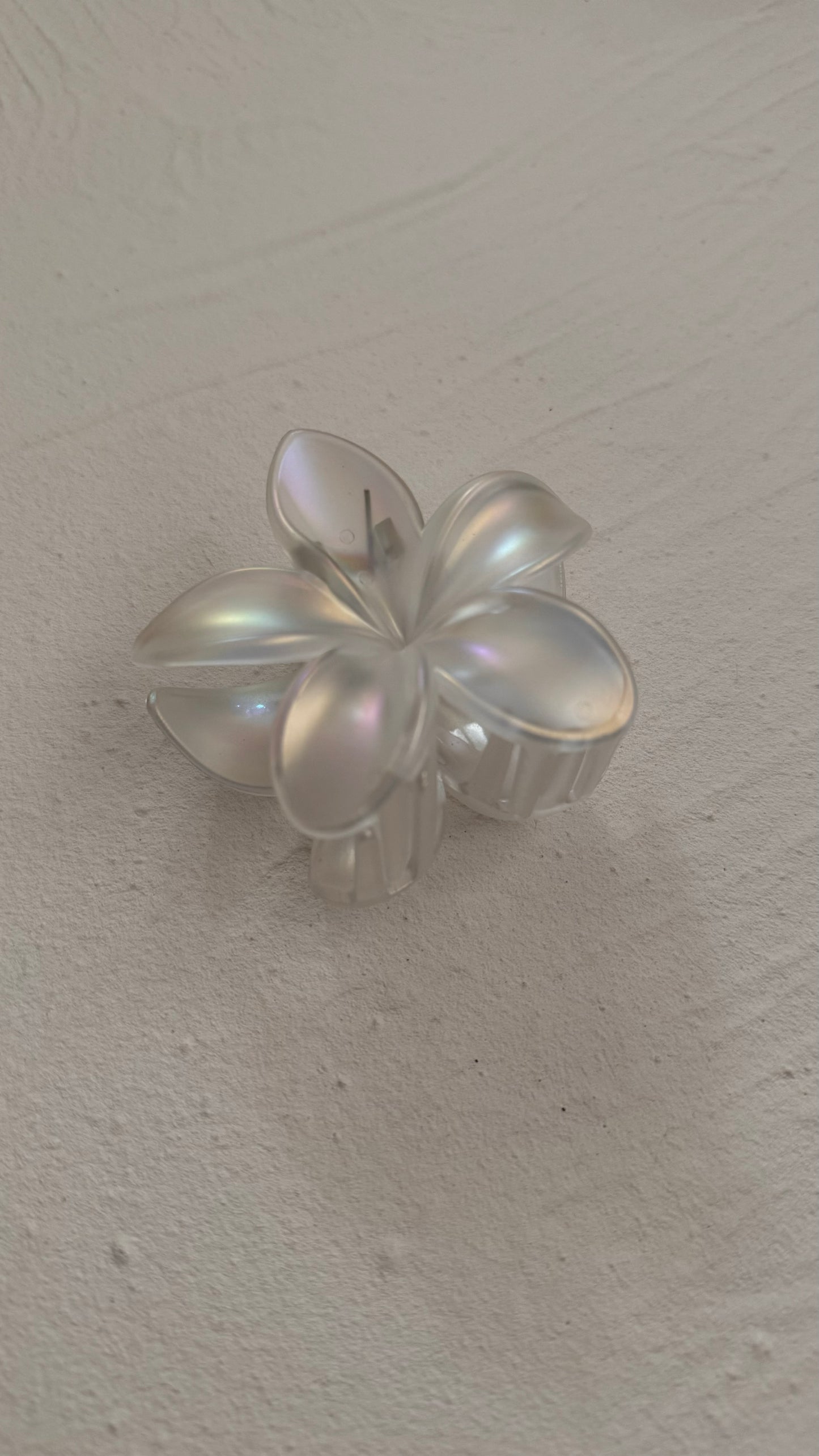 Frangipani Clip Frosted Iridescent