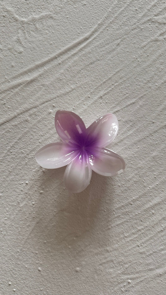 Frangipani Clip Purple White