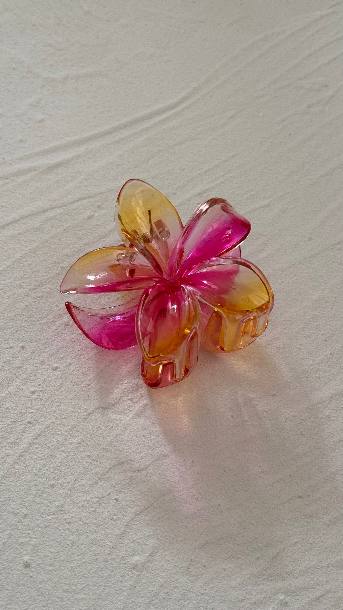Frangipani Clip Jelly Pink Orange