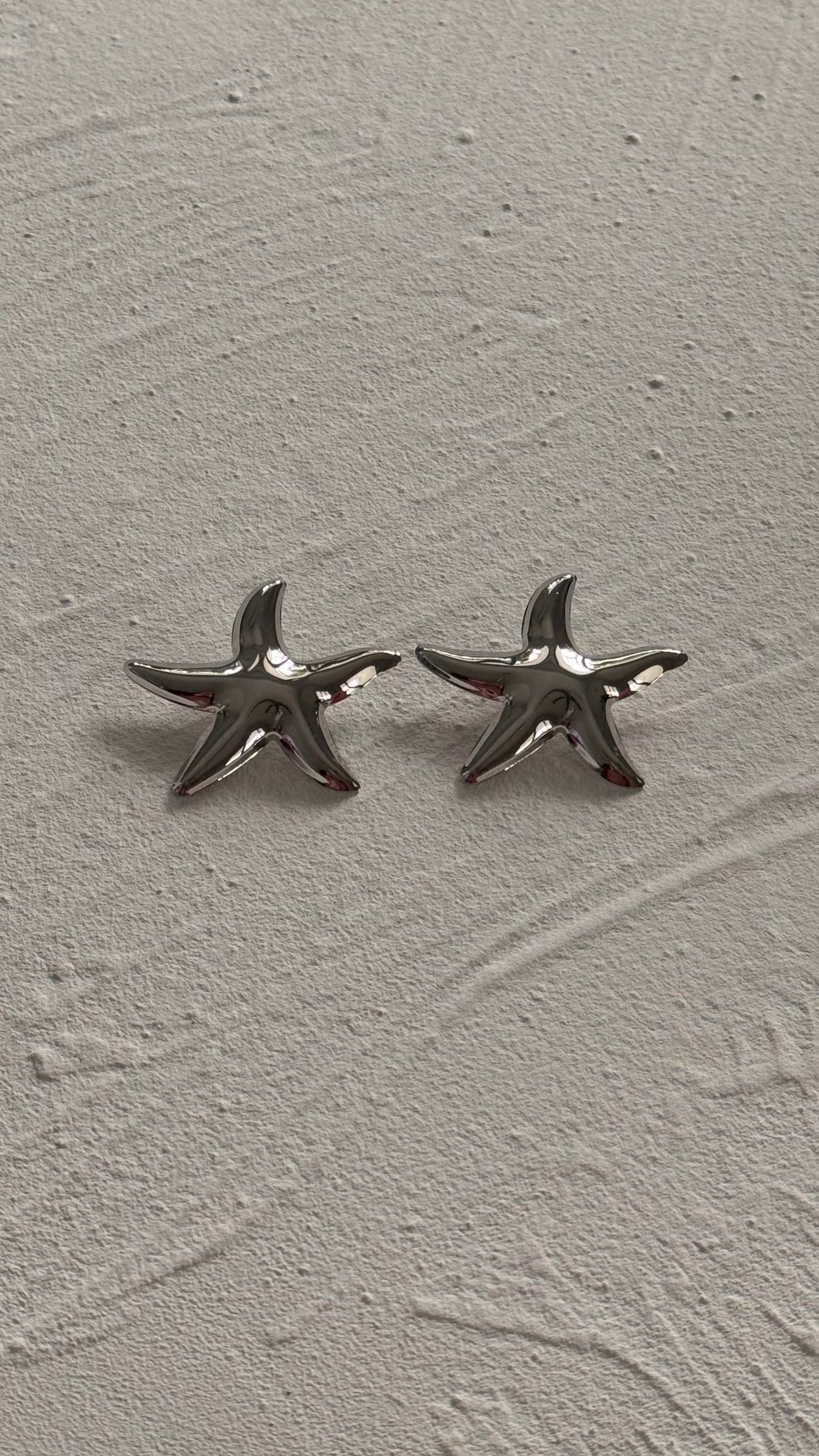 Asteria Starfish Earrings Silver