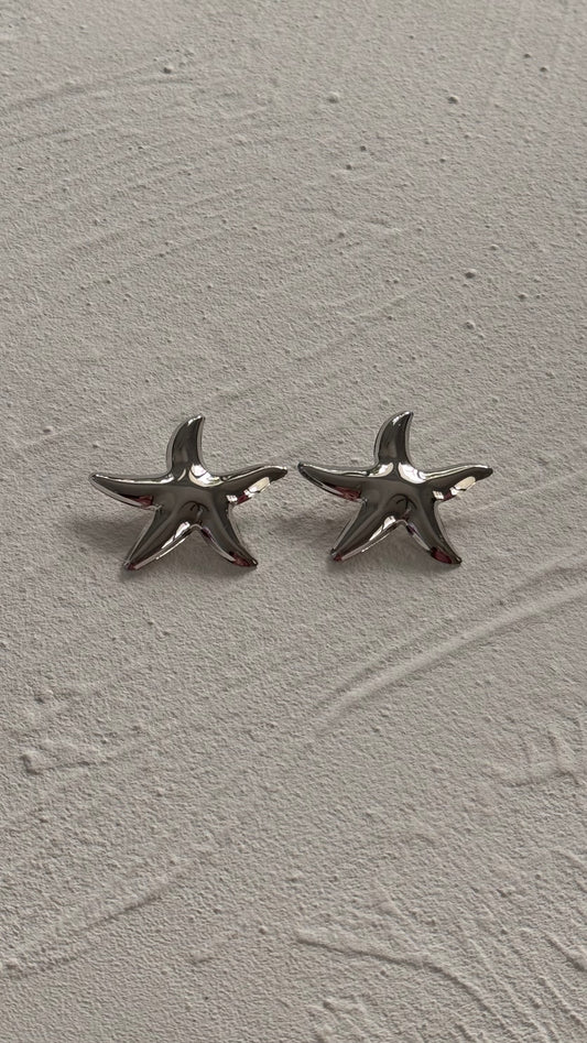 Asteria Starfish Earrings Silver