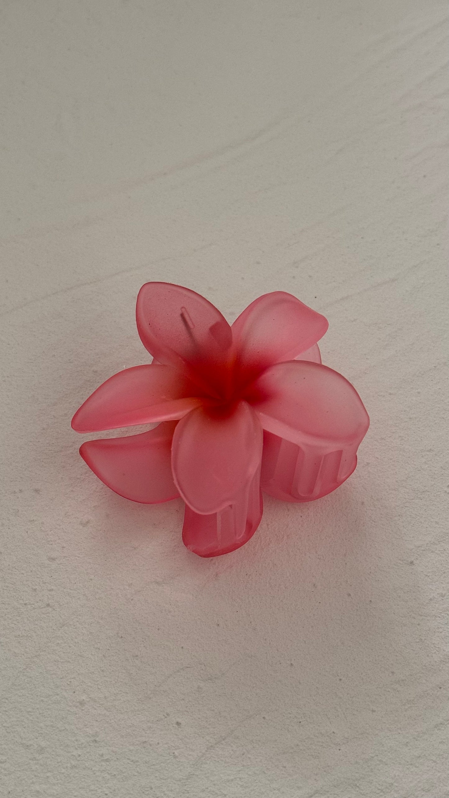 Frangipani Clip Translucent Baby Pink
