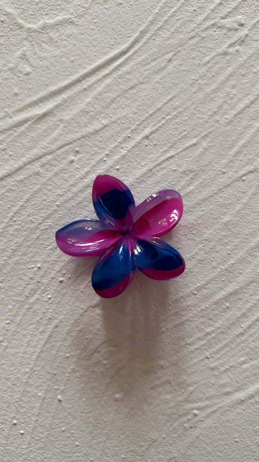 Frangipani Clip Marble Purple/Blue