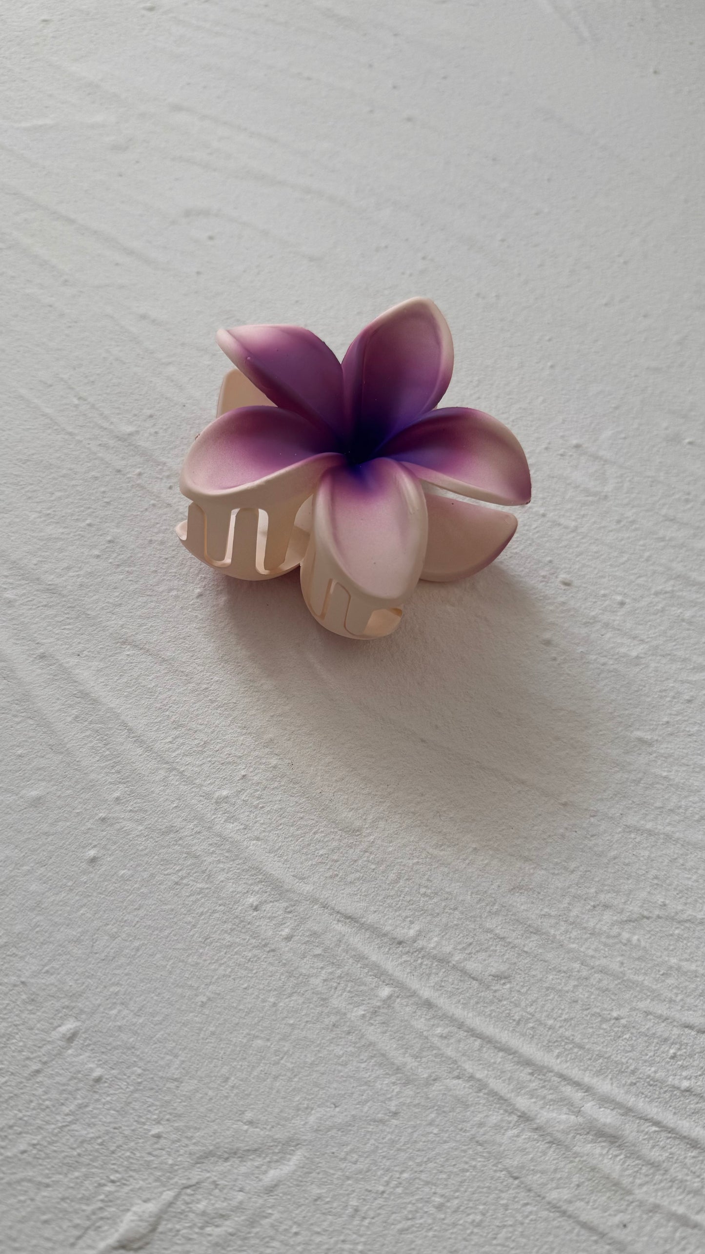 Frosted Purple Frangipani Clip