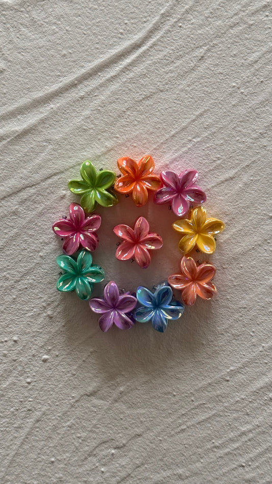 Mini Frangipani Clip Set - Electro