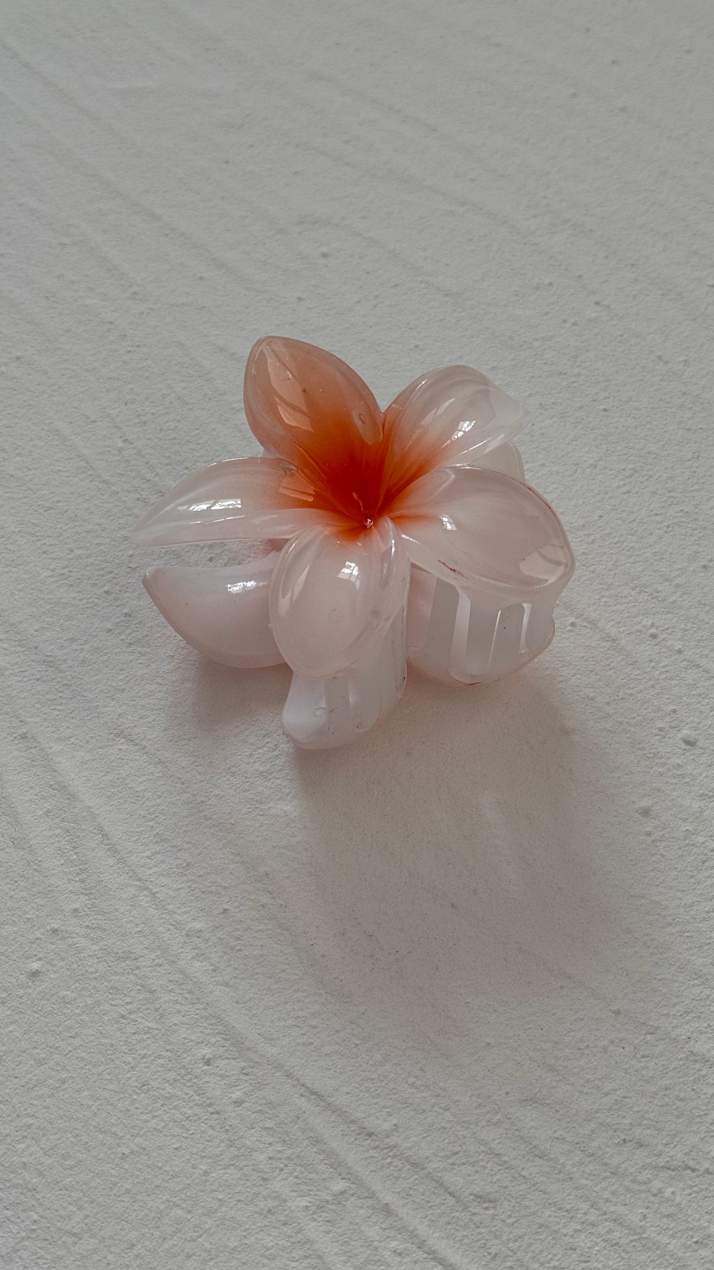 Frangipani Clip Orange White