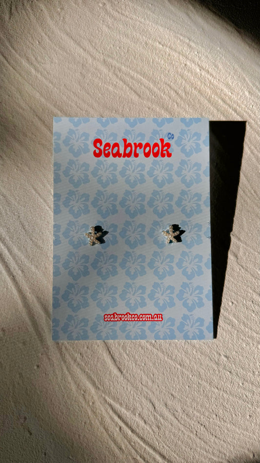 Mini Starfish Studs- Silvery