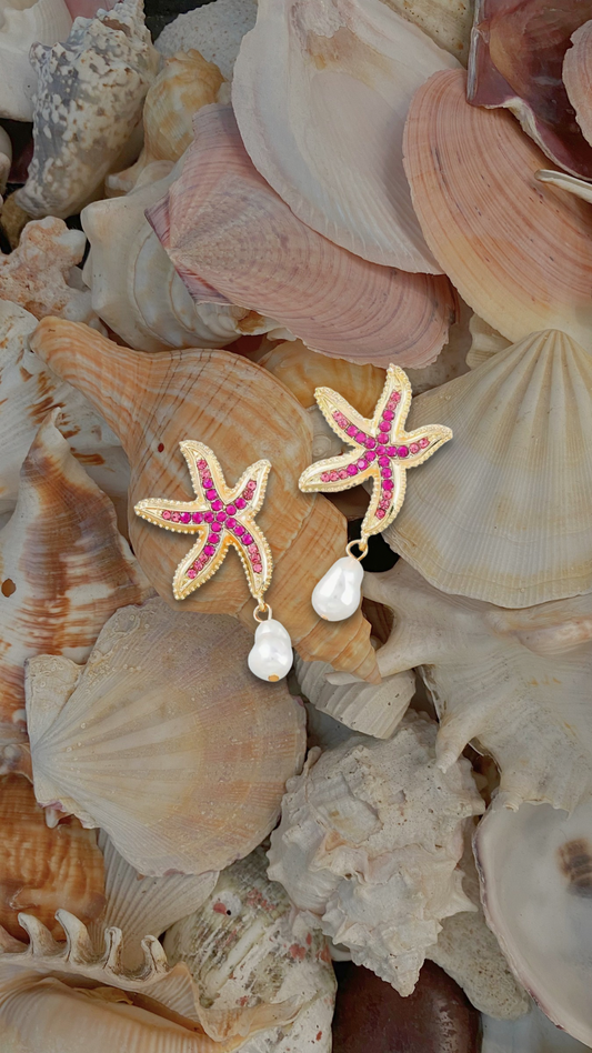 Red Starfish Dangles
