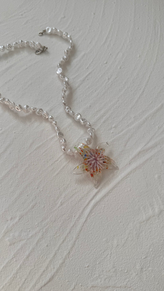 Glass Starfish Necklace