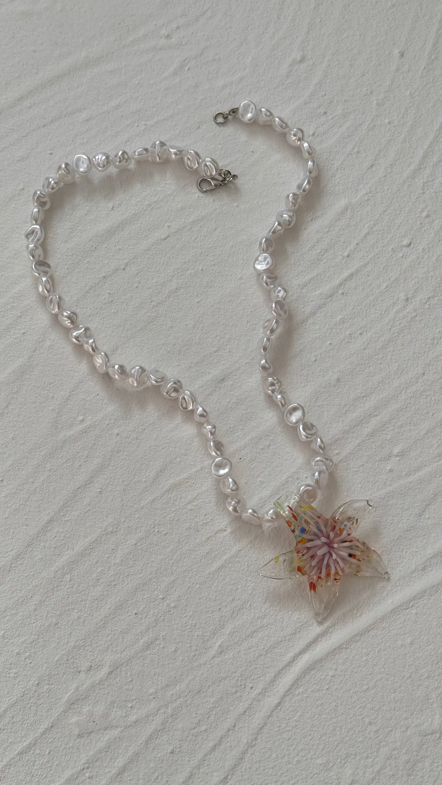 Glass Starfish Necklace