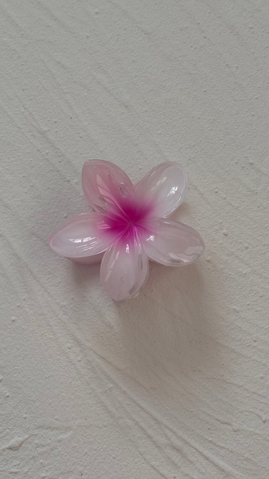 Frangipani Clip Mauve White