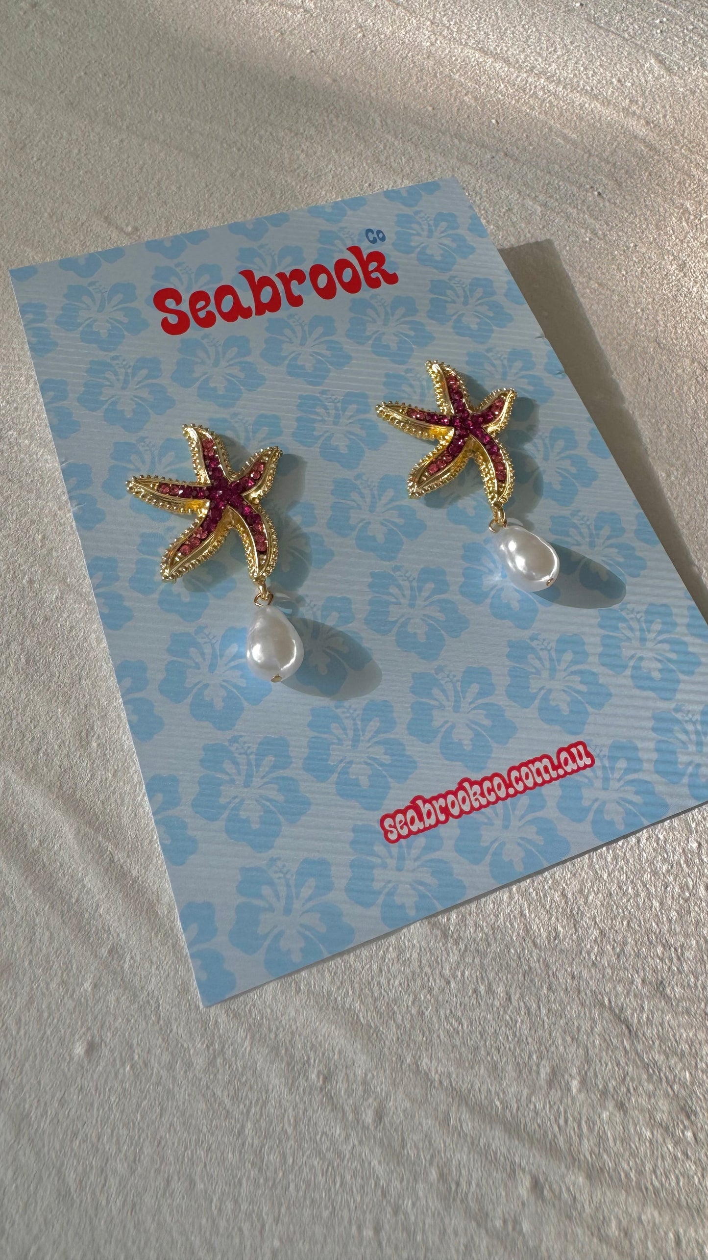 Red Starfish Dangles