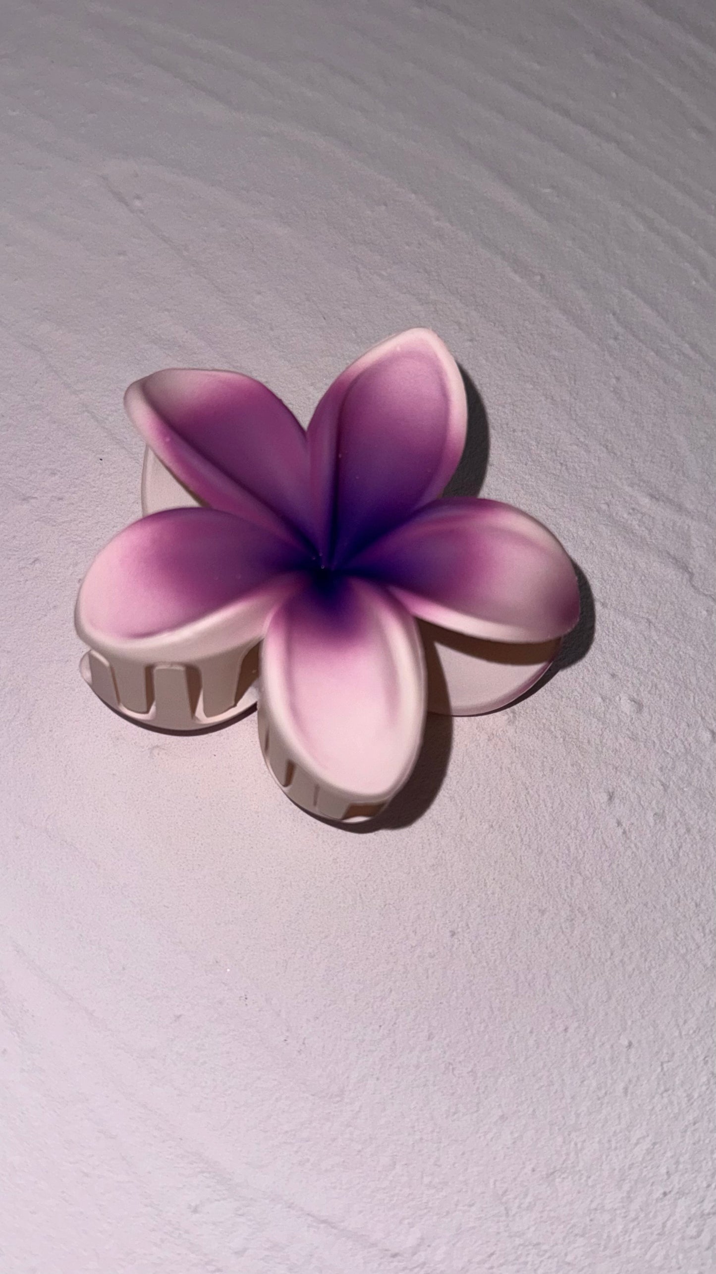 Frosted Purple Frangipani Clip