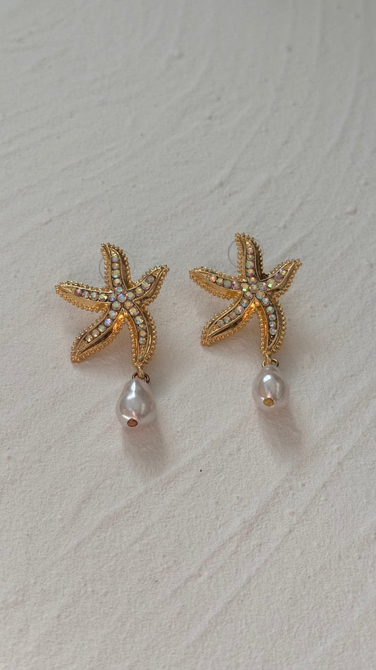White Starfish Dangles