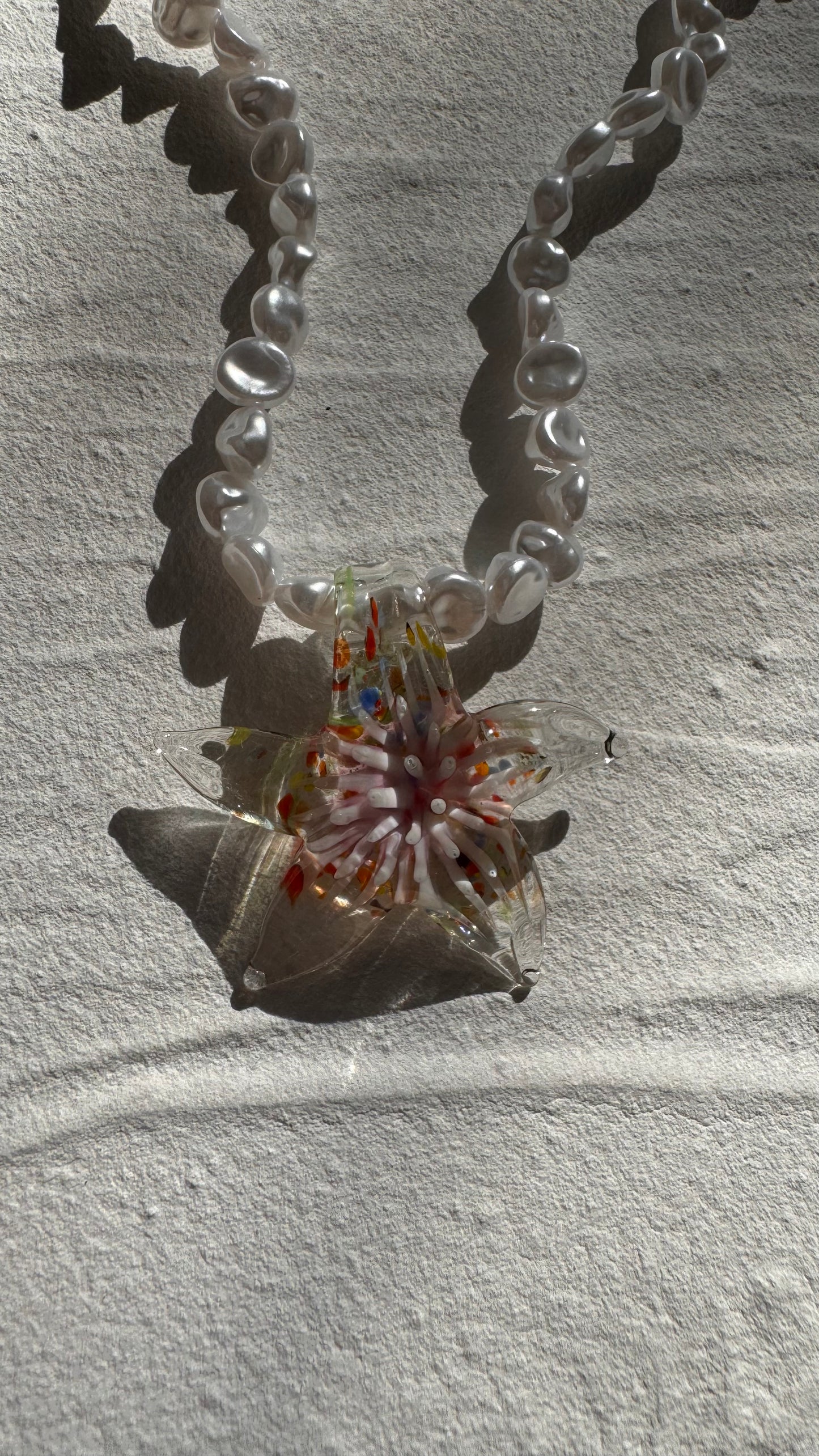 Glass Starfish Necklace